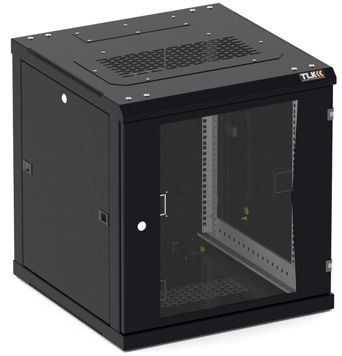 

Шкаф настенный 19", 15U TLK TWC-156045-R-G-BK стеклянная дверь, Ш600хВ770хГ450мм, 2 пары монтажных направляющих, черный, TWC-156045-R-G-BK