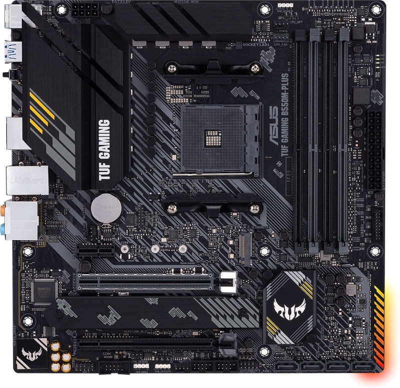 

Материнская плата mATX ASUS TUF GAMING B550M-PLUS (AM4, AMD B550, 4*DDR4(4400), 4*SATA 6G RAID, 2*M.2, 3*PCIE, 7.1CH, 2.5Glan, 7*USB 3.2/USB Type-C, H, TUF GAMING B550M-PLUS