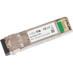 

Модуль SFP+ Mikrotik S+31DLC10D SM, 10km, с разъемом LC, работающий в волновом спектре 1310 nm, S+31DLC10D