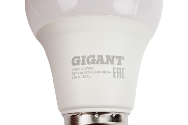 фото Лампа светодиодная Gigant G-E27-9-2700K в Волгограде
