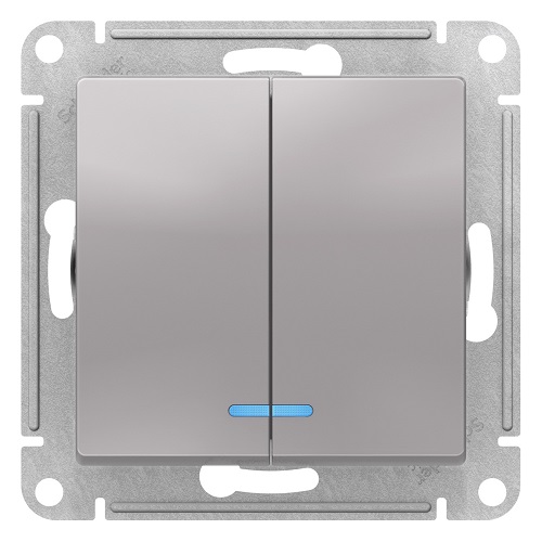 

Выключатель Schneider Electric ATN000353 AtlasDesign, 2-клавишный, с подсветкой, сх.5а, 10АХ, механизм, алюминий, ATN000353