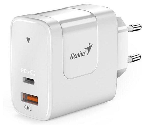 

Адаптер Genius PD-65AC 32590010400 65Вт,USB-C и USB-A, белый, PD-65AC