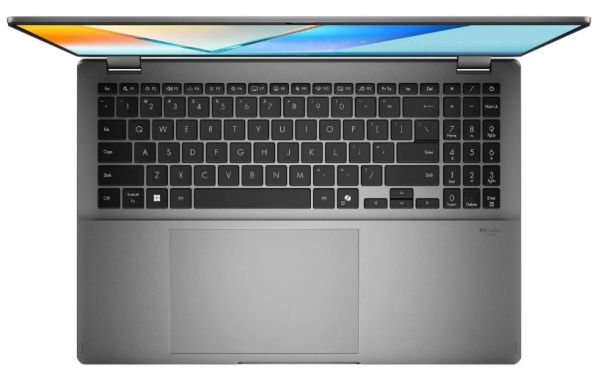 фото Ноутбук ASUS Vivobook 16 Flip TP3607AA-SI086W 16" (Intel Core Ultra 7, 32Гб LPDDR5X, SSD 1 Тб, , Windows 10 Домашняя) Серый [90NB17B1-M005K0]