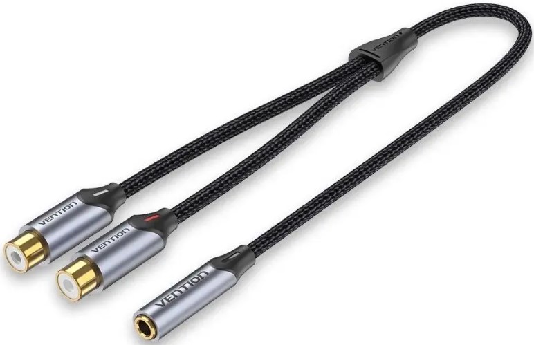

Кабель интерфейсный Vention BCOHY Jack 3.5 mm F / RCA F x 2 - 0.3м, BCOHY