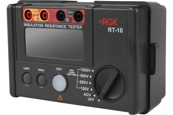 

Мегаомметр RGK rt-10 721364 RGK цифровой с поверкой, rt-10