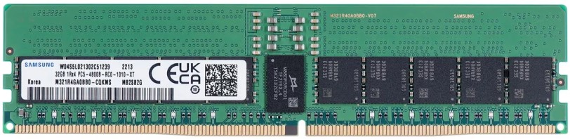 

Модуль памяти DDR5 32GB Samsung M321R4GA0BB0-CQK PC5-38400 4800MHz (2Rx4) ECC Reg 1.1V OEM, M321R4GA0BB0-CQK