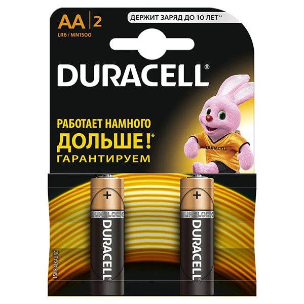 

Батарейка Duracell LR6 Basic 2шт, size АА, LR6 Basic