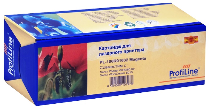

Картридж ProfiLine PL_106R01632_M для принтеров Xerox Phaser 6000/6010/WorkCentre 6015/6000B/6010N/6015B/6015N/6015NI Magenta 1000 копий, PL_106R01632_M