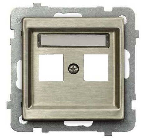 

Накладка Ospel GPK-2RM/p/44 двойной, тип Keystone, простой, серебро, GPK-2RM/p/44