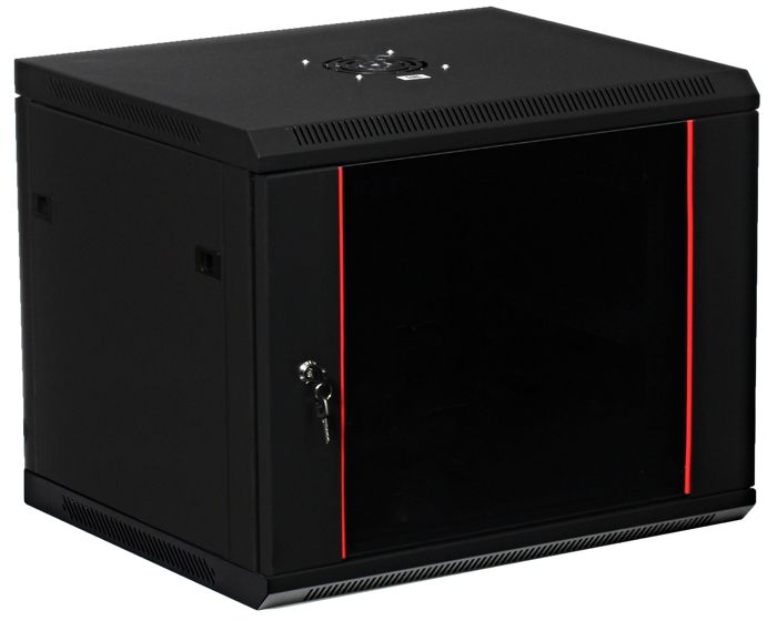 

Шкаф настенный 19", 9U W&T C096045BWTWOF 600x450 мм, дверь стекло, цвет черный, без вент, C096045BWTWOF