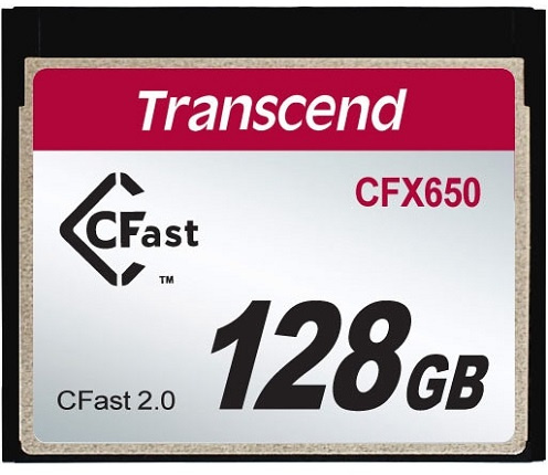 Изображение товара Карта памяти Transcend 128GB TS128GCFX650 CFast 2.0 для видеосъемки и хранения данных