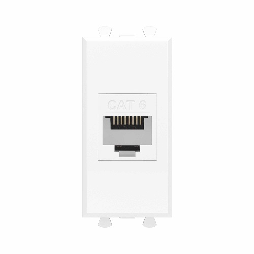

Розетка компьютерная DKC 4400691 RJ-45 без шторки модульная, кат.6, "Белое облако", 1 модуль, "Avanti", 4400691