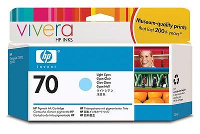 

Картридж HP C9390A №70 Светло-голубой , ёмкость 130 мл, для плоттера Z2100,Z3100, C9390A