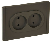 фото Розетка двухместная без заземления  IEK FP-R23-10-1-K03