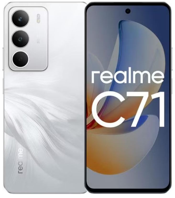 

Смартфон Realme C71 8/256GB RMX5303 (8+256) WHITE белый моноблок 3G 4G 2Sim 6.67" 720x1604 Android 15 50Mpix 802.11 a/b/g/n/ac NFC GPS GSM900/1800 GSM, C71 8/256GB