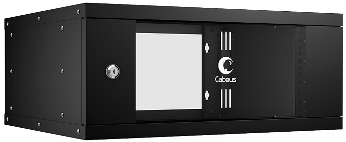 

Шкаф настенный 19", 4U Cabeus WSC-05D-4U55/45-BK серия LIGHT разборный, дверь стекло, цвет черный, WSC-05D-4U55/45-BK