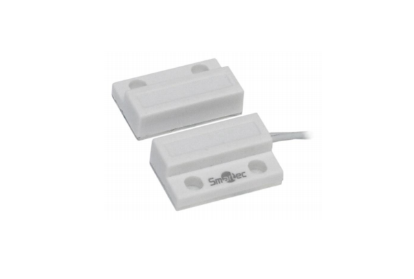 

Датчик Smartec ST-DM110NC-WT магнитоконтактный, НЗ, белый, накладной для деревянных дверей, миниатюрный, зазор 20 мм, ST-DM110NC-WT