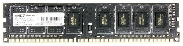 

Модуль памяти DDR3 4GB AMD R534G1601U1S-UO PC3-12800 1600MHz CL11 1.5V Black, R534G1601U1S-UO