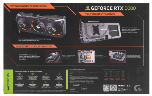 фото Видеокарта GIGABYTE GeForce RTX 5080 GAMING OC (GV-N5080GAMING OC-16GD) в Челябинске