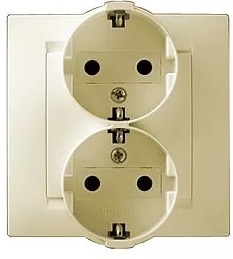 

Розетка Simon 1590459-031 Simon 15 Бежевый 2-я с/з литая (в сборе с рамкой), 1590459-031