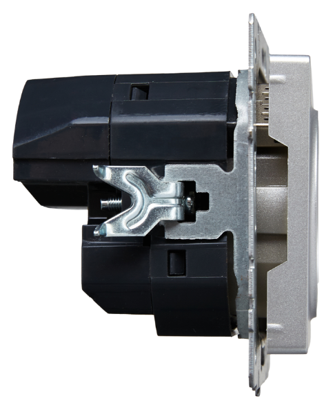 

Розетка с заземлением IEK BR-R14-16-U22-018-K47 BRITE с защитными шторками 16А с USB A+C 18Вт РЮш11-1-БрА Алюминевый, BR-R14-16-U22-018-K47