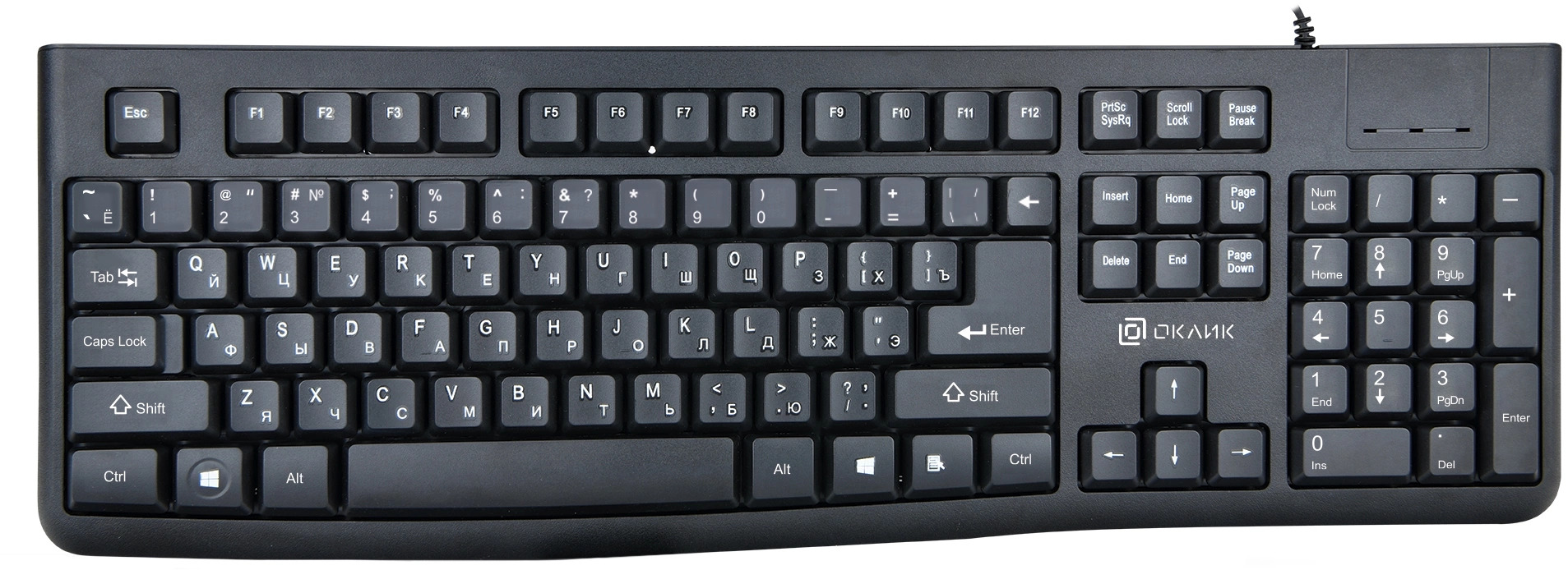 

Клавиатура Oklick K135 1914788 черная USB, K135