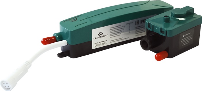 

Помпа LAMPRECHT GREEN FLOW LP038-20FL дренажная проточная, 38л/ч, 20 м, 19дБ, GREEN FLOW
