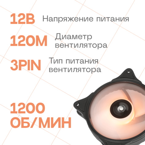 фото Вентилятор для корпуса Eurocase IN GLOW RGB в Омске