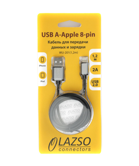 фото Кабель интерфейсный USB 2.0 LAZSO WU-201(1,2m) в Екатеринбурге