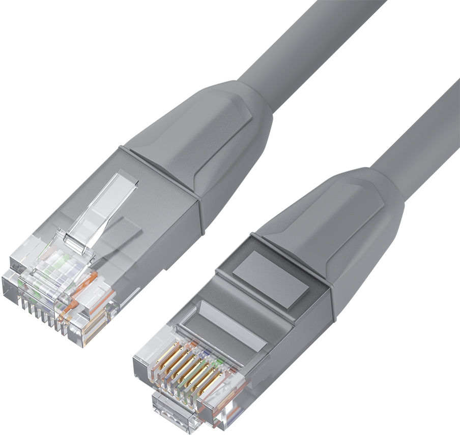 

Кабель патч-корд U/UTP 6 кат. 3м GCR GCR-52751 прямой, LSZH, 24 AWG, литой без фиксатора, ethernet high speed, RJ45, T568B, серый, GCR-52751