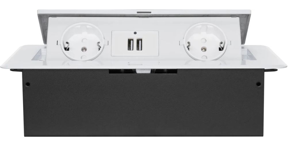 

Блок розеток Cactus CS-SOCKET-EU/USBA-WH для столешницы 26.5x11.8x6.5см белый, CS-SOCKET-EU/USBA-WH