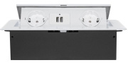 фото Блок розеток Cactus CS-SOCKET-EU/USBA-WH