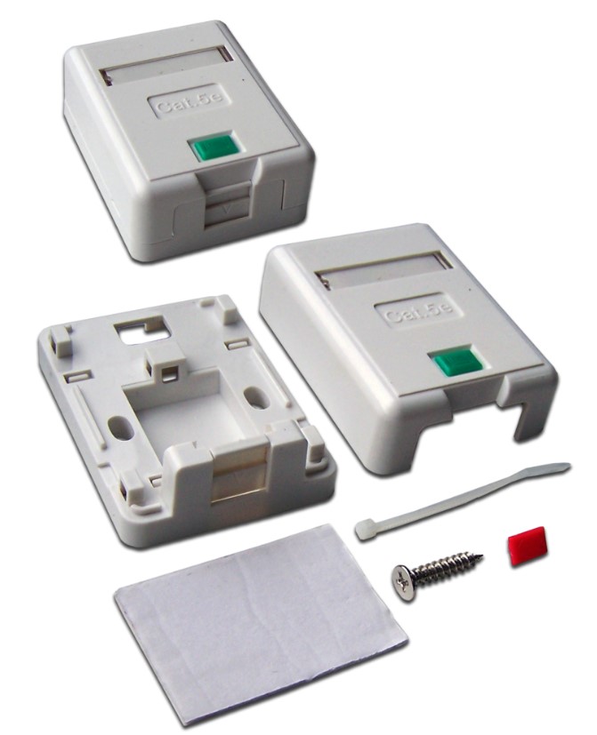 

Коробка Lanmaster LAN-SA1/S-WH настенная на 1 кейстоун, с защитной шторкой, белая, LAN-SA1/S-WH