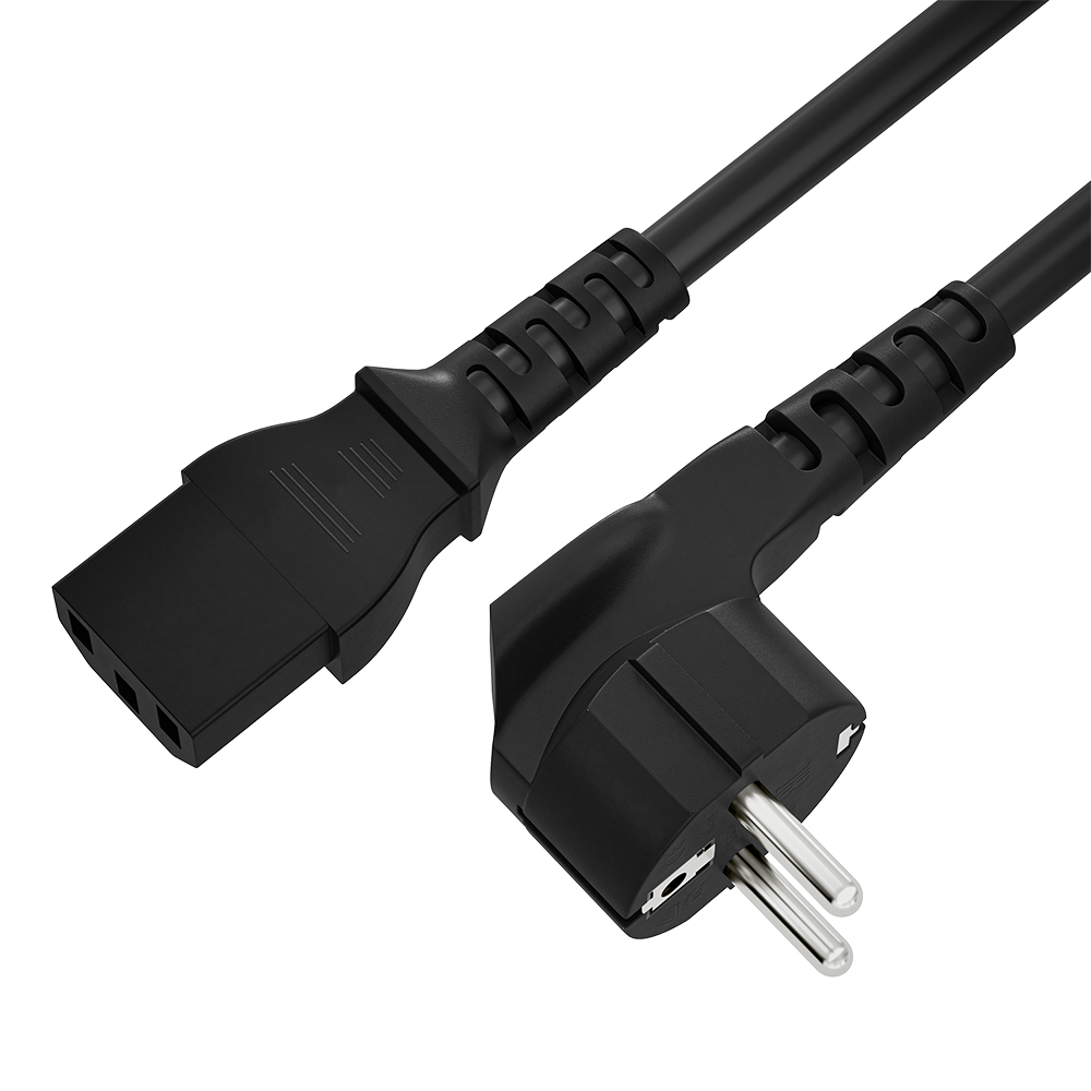 

Кабель питания 4PH 4PH-R90174 черный 5.0m, евровилка угловая Schuko - С13, 3*0,75mm, медь, 4PH-R90174