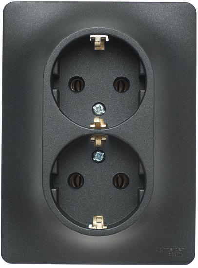

Розетка Schneider Electric GSL000724 двойная с заземлением, IP20, GSL000724