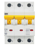 фото Автоматический выключатель IEK MVA31-3-016-C