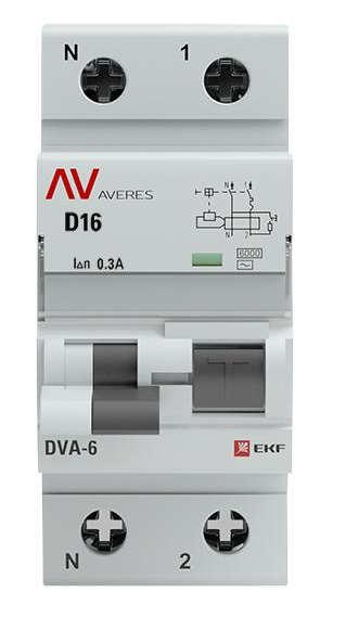 фото Автомат дифференциальный EKF rcbo6-1pn-16D-300-ac-av в Перми