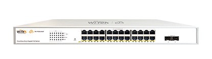 

Коммутатор настраиваемый Wi-Tek WI-PCES326GF v2 PoE 370Вт, порты 24 PoE GE + 2 SFP, Easy Smart, WI-PCES326GF v2