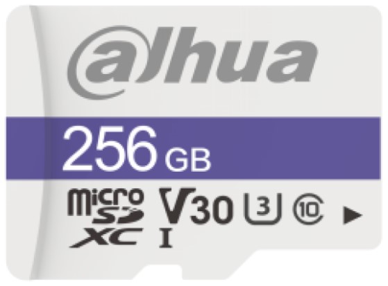 

Карта памяти MicroSDXC 256GB Dahua DHI-TF-C100/256GB C10/U3/V30 UHS-I FAT32 90MB/s/95MB/s, DHI-TF-C100/256GB