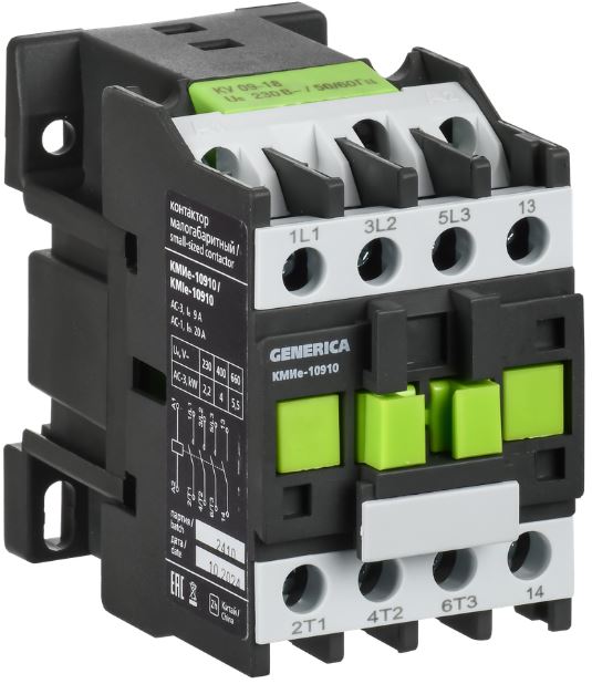

Контактор IEK KKME11-009-036-10 КМИе-10910 9А 36В/АС3 1NO GENERICA, KKME11-009-036-10