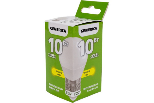 фото Лампа светодиодная GENERICA LL-G45-10-230-30-E27-G в Уфе