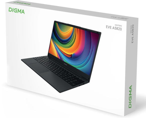 фото Ноутбук  Digma EVE A5820 в Челябинске 15.6 ", Ryzen 3, 8 Гб RAM, 512 Гб SSD, Radeon Graphics, Черный