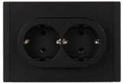 фото Розетка двухместная с заземлением  IEK FP-R21-16-1-K02