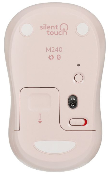 фото Оптическая светодиодная мышь Logitech M240 Silent, Розовый, [910-007112]