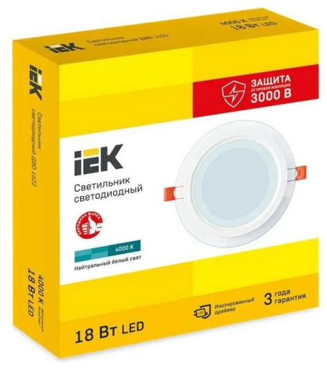 фото Светильник светодиодный встраиваемый IEK LDVO0-1622-18-4000-K01 в Уфе