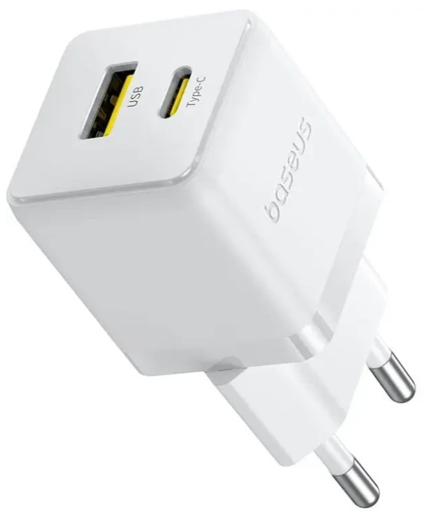 

Зарядное устройство сетевое Baseus Palm P1011160A213-00 C+U 30W EU Moon White, Palm