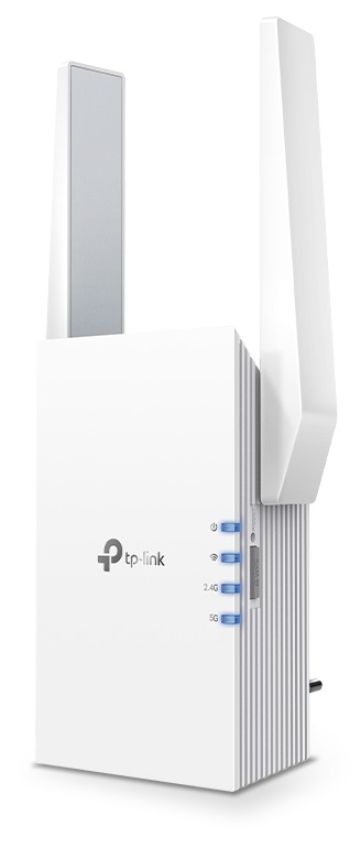 

Репитер TP-LINK RE705X AX3000 Wi-Fi 6 Range Extender, 574 Mbps at 2.4 GHz + 2402 Mbps at 5 GHz, 2xExternal Antennas, 1xGigabit Port, Wall Plugged, One, RE705X