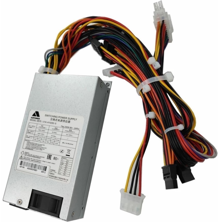 

Блок питания Qdion U1A-A10250-S 250W, FLEX ATX, (ШВГ=81.5*40*150mm), 80+ , OEM, U1A-A10250-S
