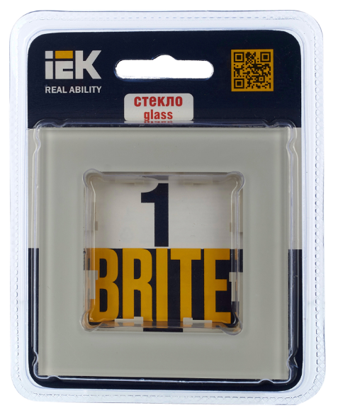 

Рамка одинарная IEK BR-M12-G-K10 BRITE РУ-1-2-БрВа Стекло Ванильный, BR-M12-G-K10