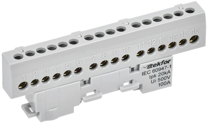 

Шина L "фаза" IEK TF-NN10-16-KL-K03 TEKFOR изолированная на универсальном держателе 6х9-16-Ср, TF-NN10-16-KL-K03